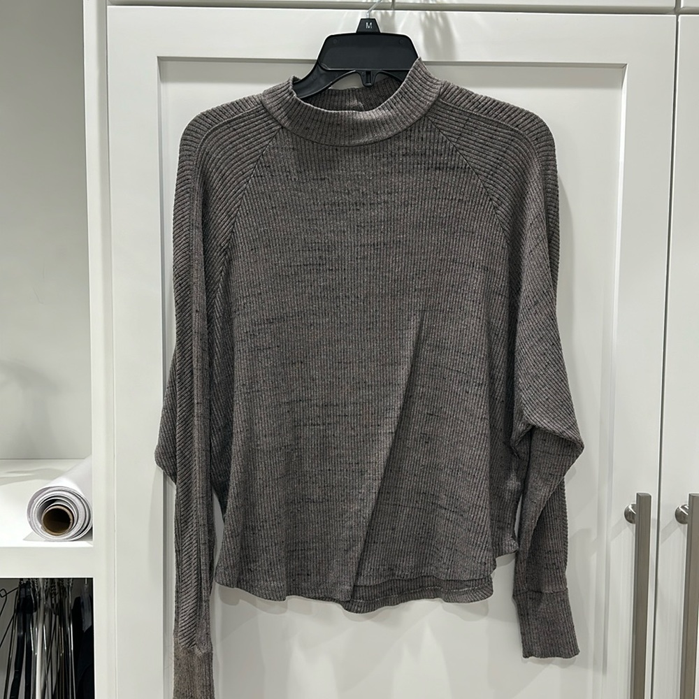 Treasure and Bond mock neck turtleneck Grey